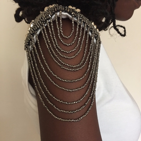 Better B. Ivory Bodycon Dress Decorative Shoulders - Picture 5 of 8